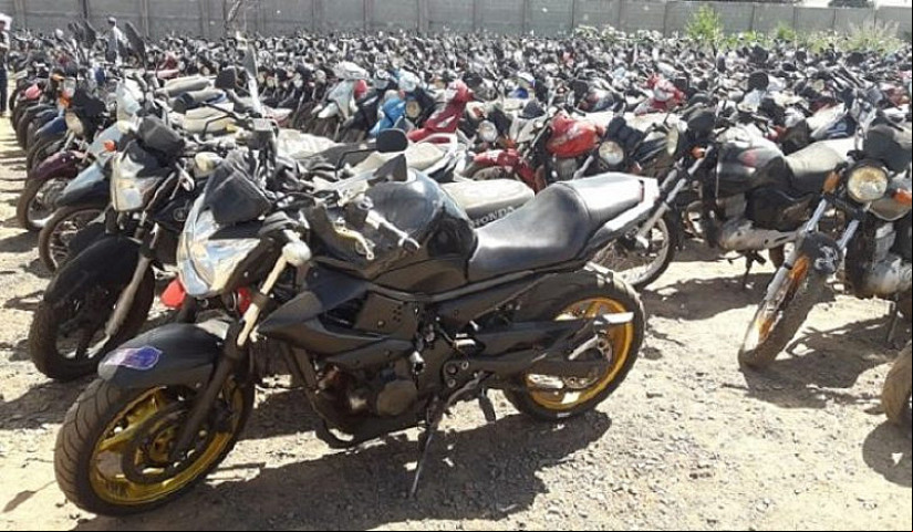 Ao todo, são 45 lotes de veículos, sendo 37 motocicletas e oito automóveis apreendidos. Imagem: (Assessoria)